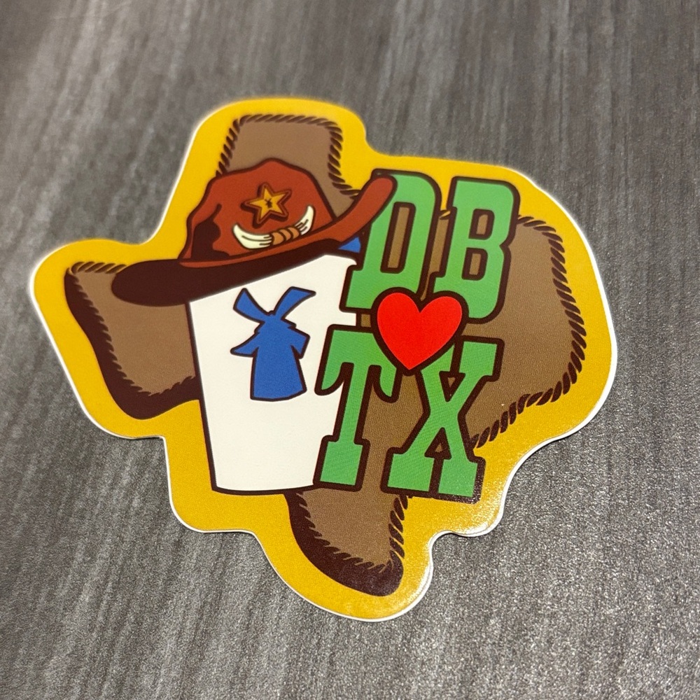 Dutch Bros Sticker Texas